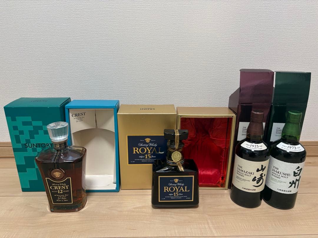 クレスト12年　ローヤル15年 山崎NA 白州NA 4本セット クレスト12年 ローヤル15年 山崎NA 白州NA 4本セット サントリー