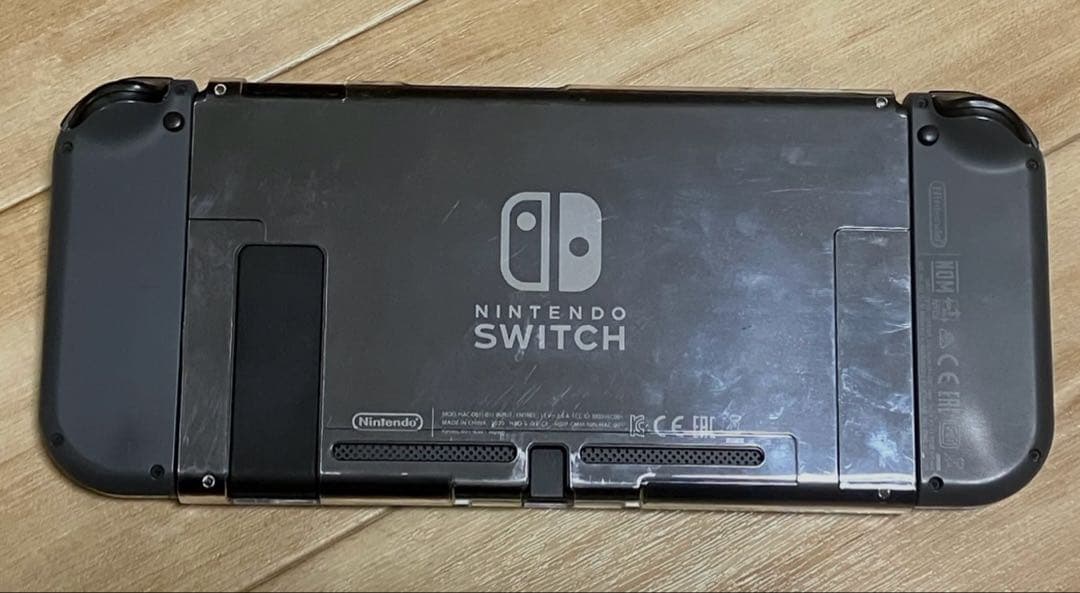 Nintendo Switch グレー本体セット クリアカバー 携帯ケース付