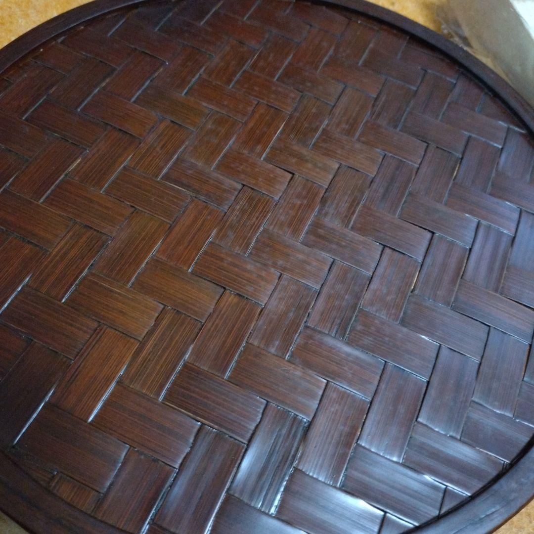 駿河竹千筋細工 竹心坊 伝統工芸品 盆 菓子器 花器 花