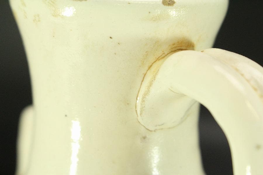 中国美術 磁州窯 十世紀後半 白磁掻落鳳紋水注 瓶 高23cm (LC248)