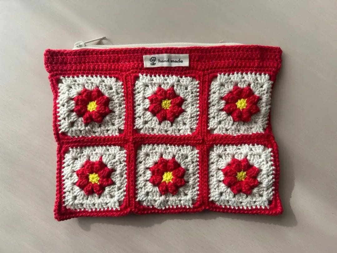 あい お花モチーフ巾着ポーチ・ファスナーポーチ