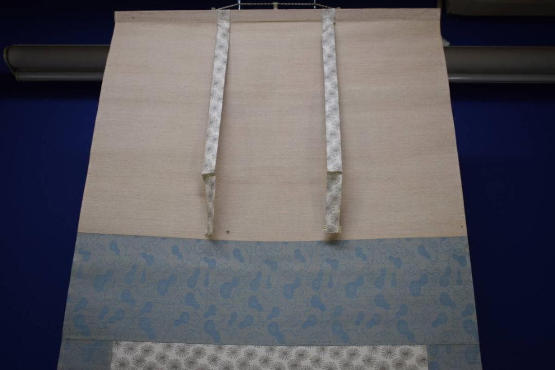 真作/大智勝観/山水漁夫図/玉村方久斗の桐極二重箱付/布袋屋掛軸HG-367