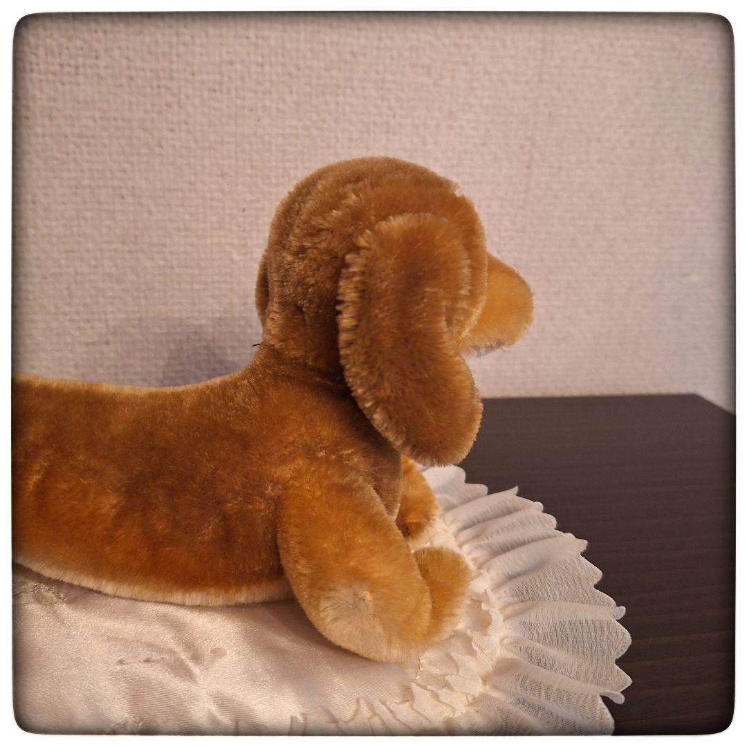 【ポンチ目 犬 ダックスフント】20cm フランス 犬 ヴィンテージ 茶色