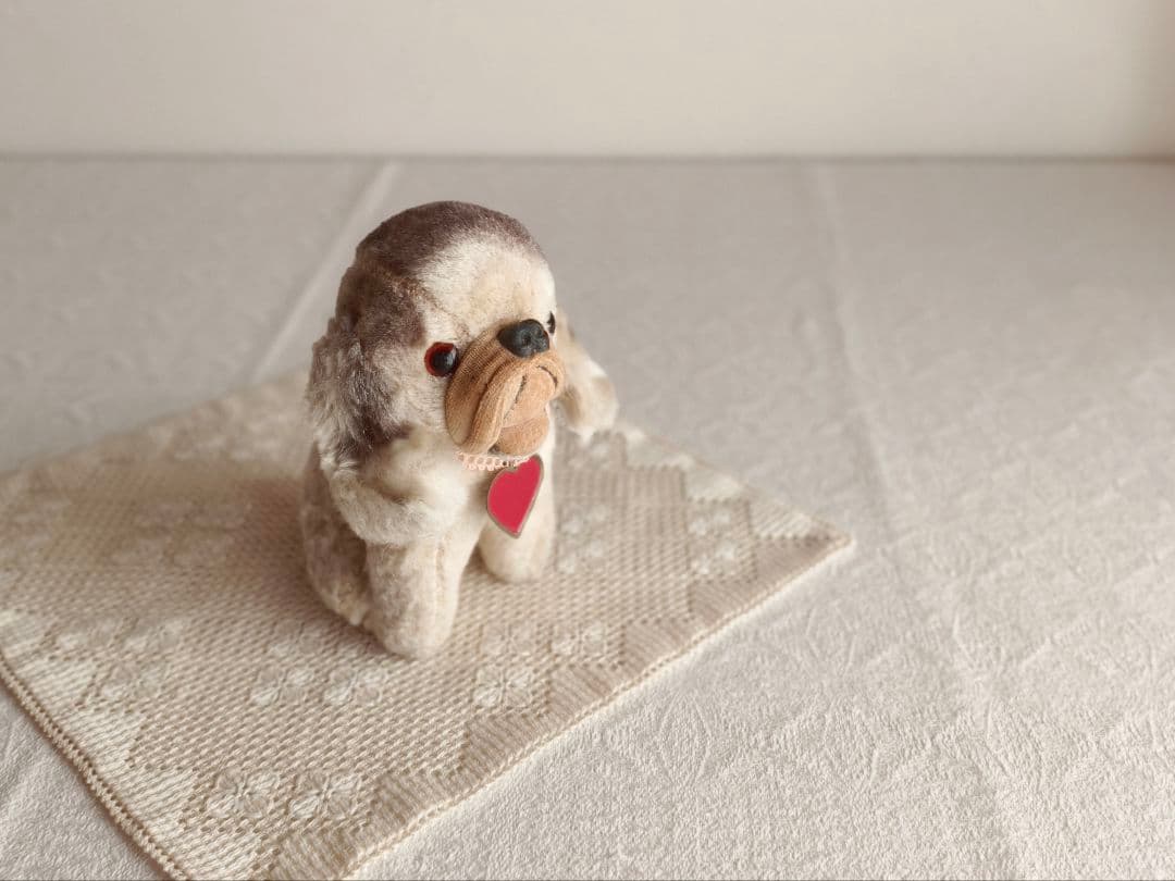 * vintage dog ♡ ハートのワンポイント キュートな ワンちゃん