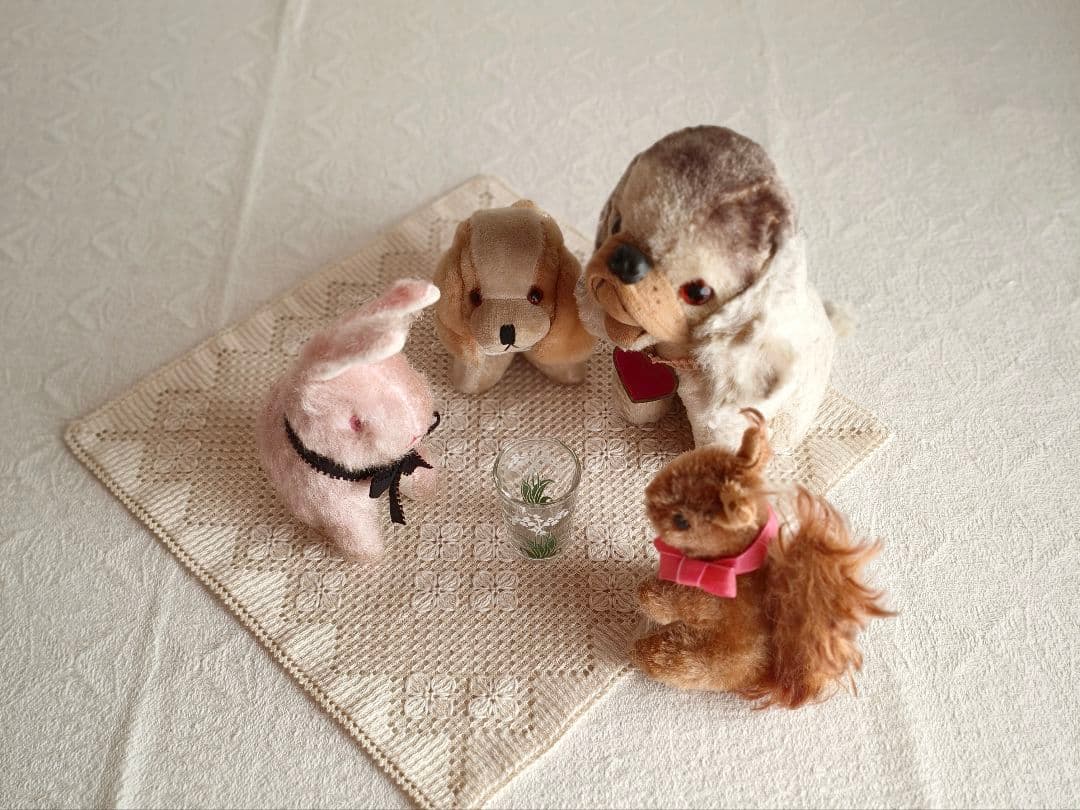 * vintage dog ♡ ハートのワンポイント キュートな ワンちゃん