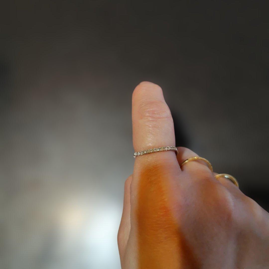 専用pt950 ハーフエタニティリンク　14号