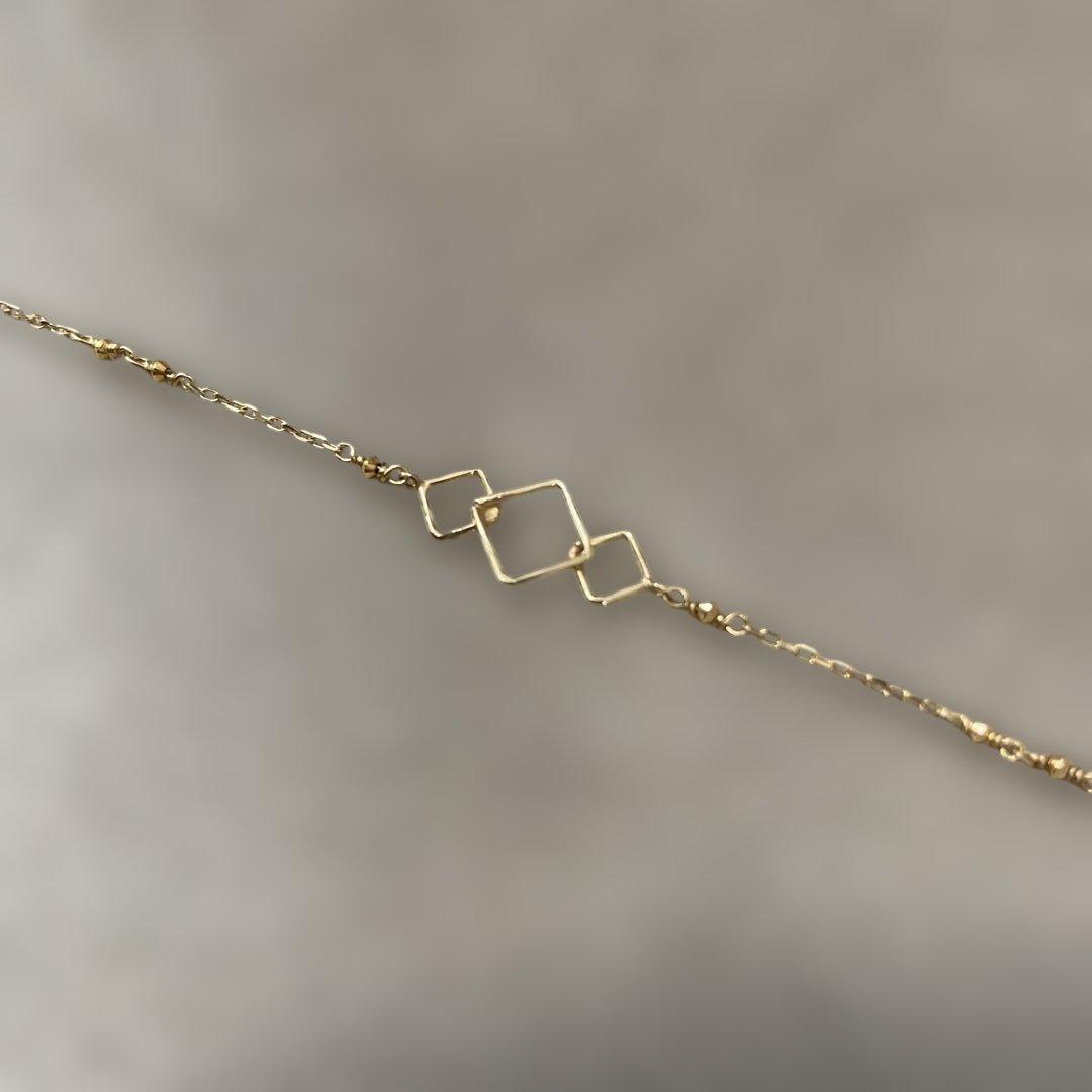 ゴールド 幾何学デザインアンクレット⭐︎K18 K10 オンライン