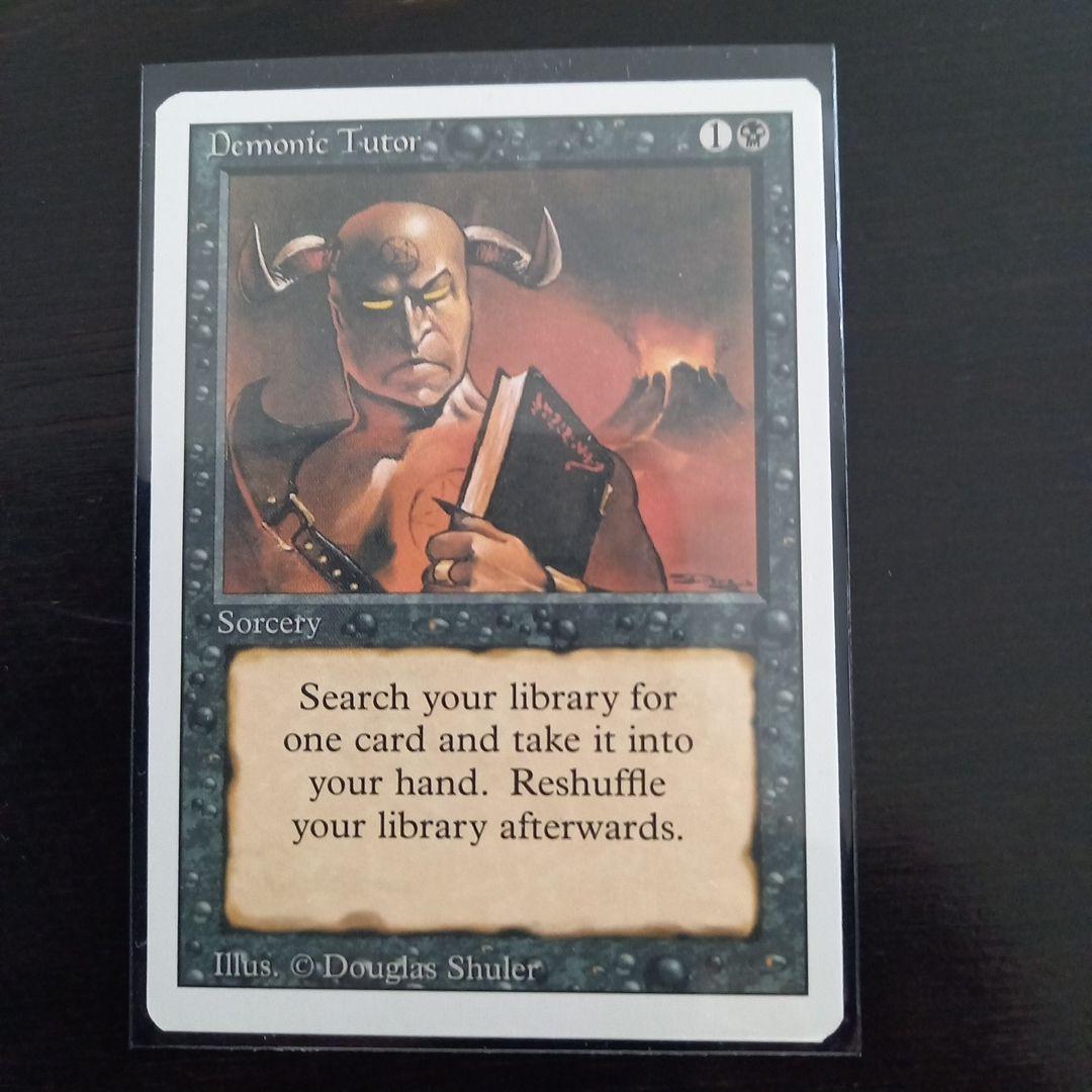 MTG demonic tutor リバイズド 未使用　ミント　1枚 MTG demonic tutor 2ED 未使用 ミント 1枚 MTG demonic tutor 2ED 未