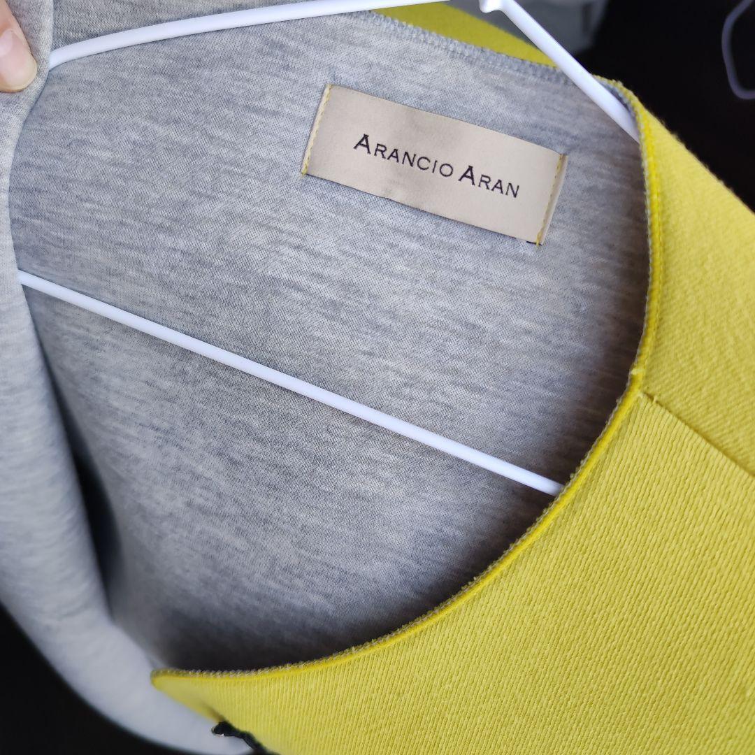 マスタード✕杢グレー ダンボールニットふんわりコート - メルカリ