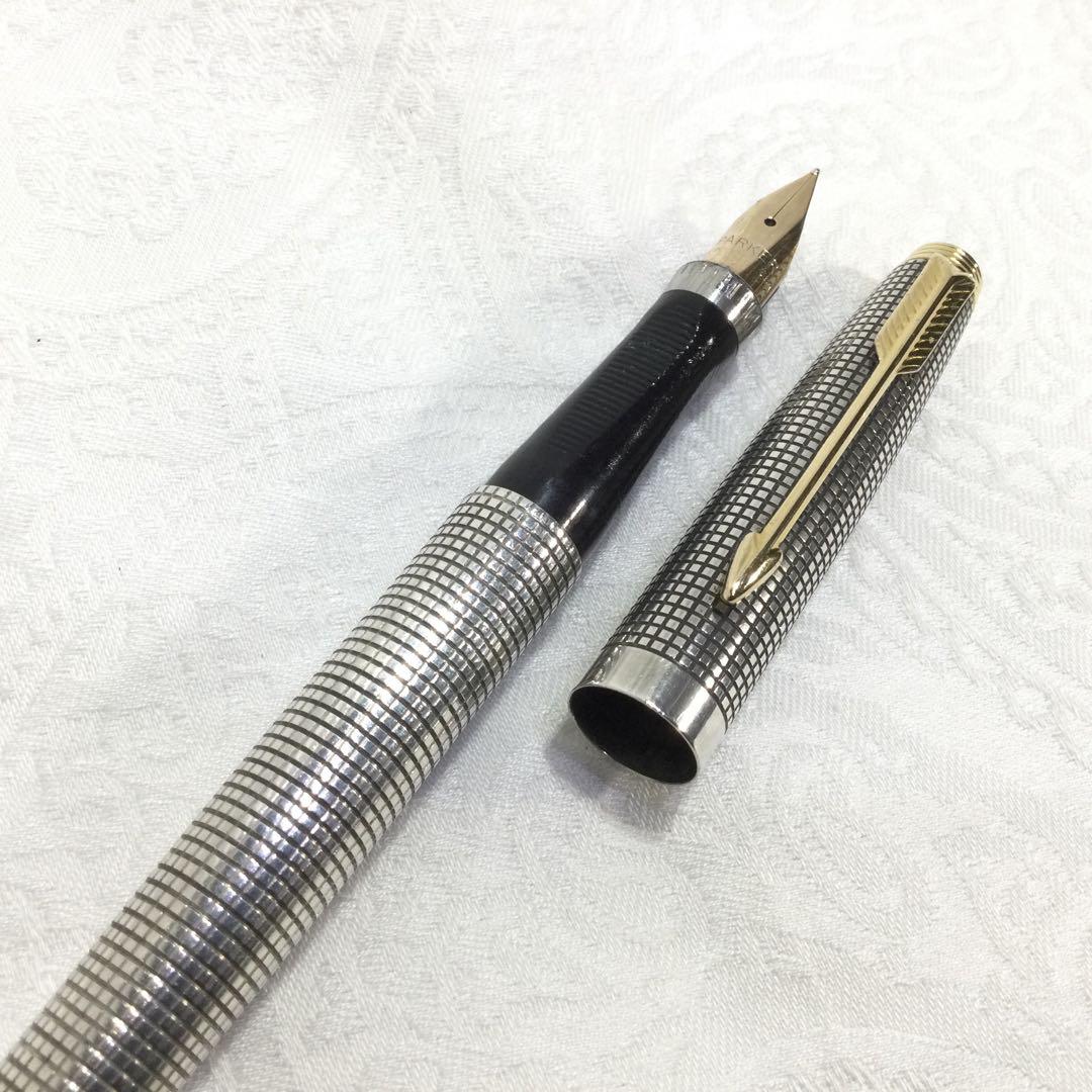 ① PARKER パーカー 万年筆 #75 シズレ スターリングシルバー F