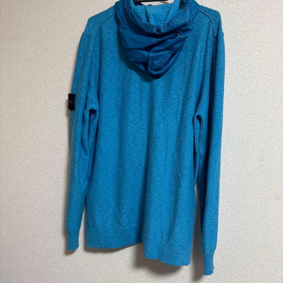 Stone  ストーンアイランド青 ジップアップパーカー