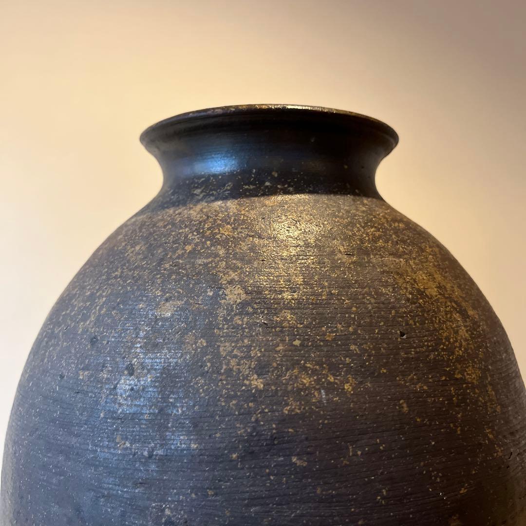 稀少 種子島 能野焼き 能野焼 雲助壺 壺 陶芸 陶器 民藝 民芸 骨董