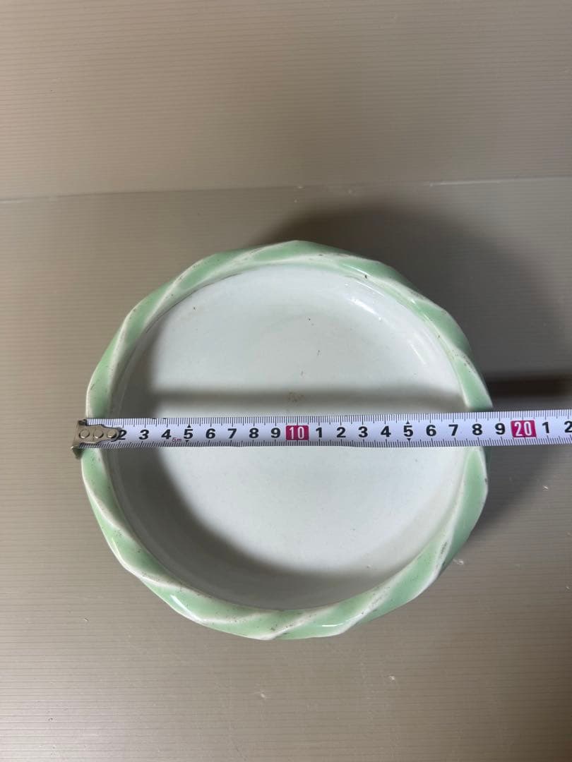 2420 古美術 青磁 三足 菓子鉢 時代物