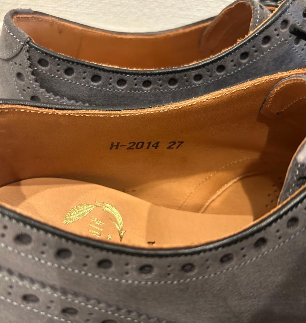 未使用品　スコッチグレイン 27.0cm EEE グレー　ウィングチップ