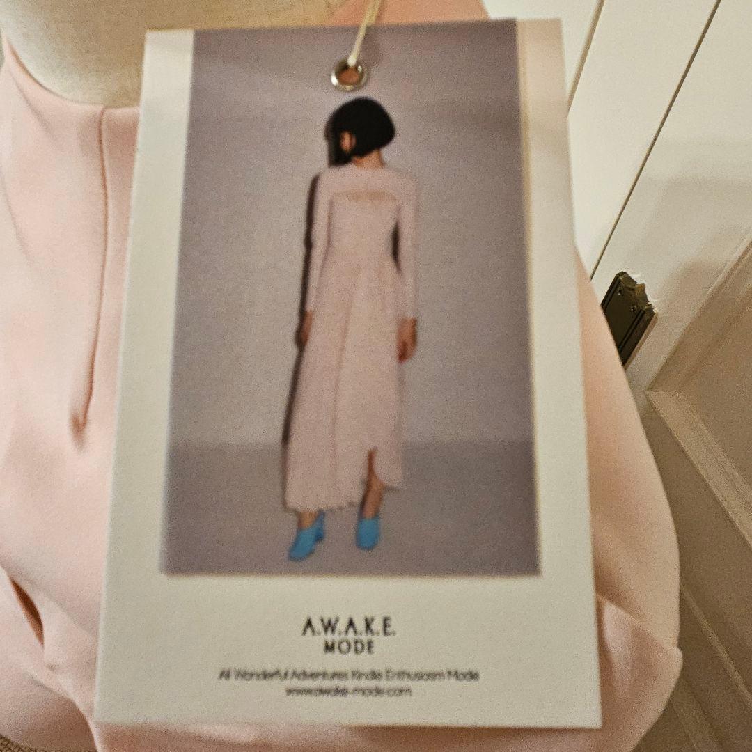 A WAKE MODE ピンク ロングドレス 新品タグ付き美品❗