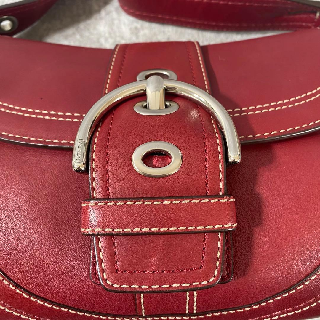 バッグ Coach Soho RED Signature Shoulder Bag