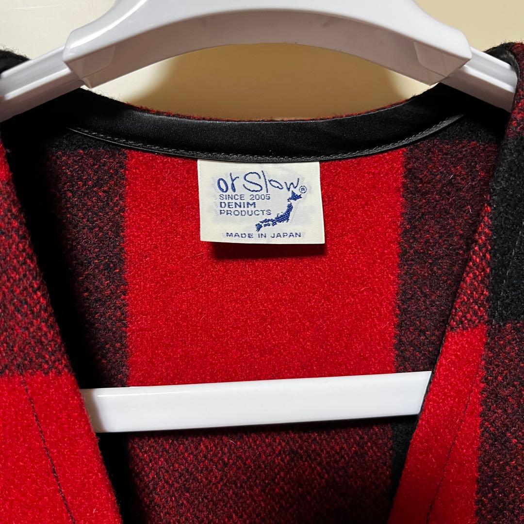 orSlow オアスロウ ウール ジャケット カーディガン チェック柄 XL