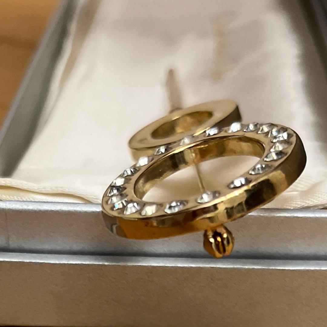 39 Christian Dior/クリスチャンディオール ラインストーン ブローチ