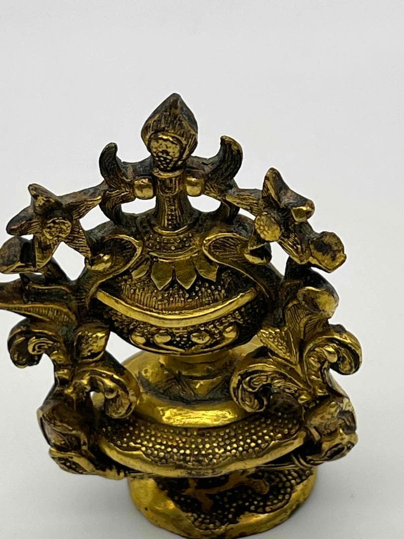 唐時代 铜鎏金 金仏塔 財宝塔 金銅仏具 金宝葫芦塔 仏教用品(