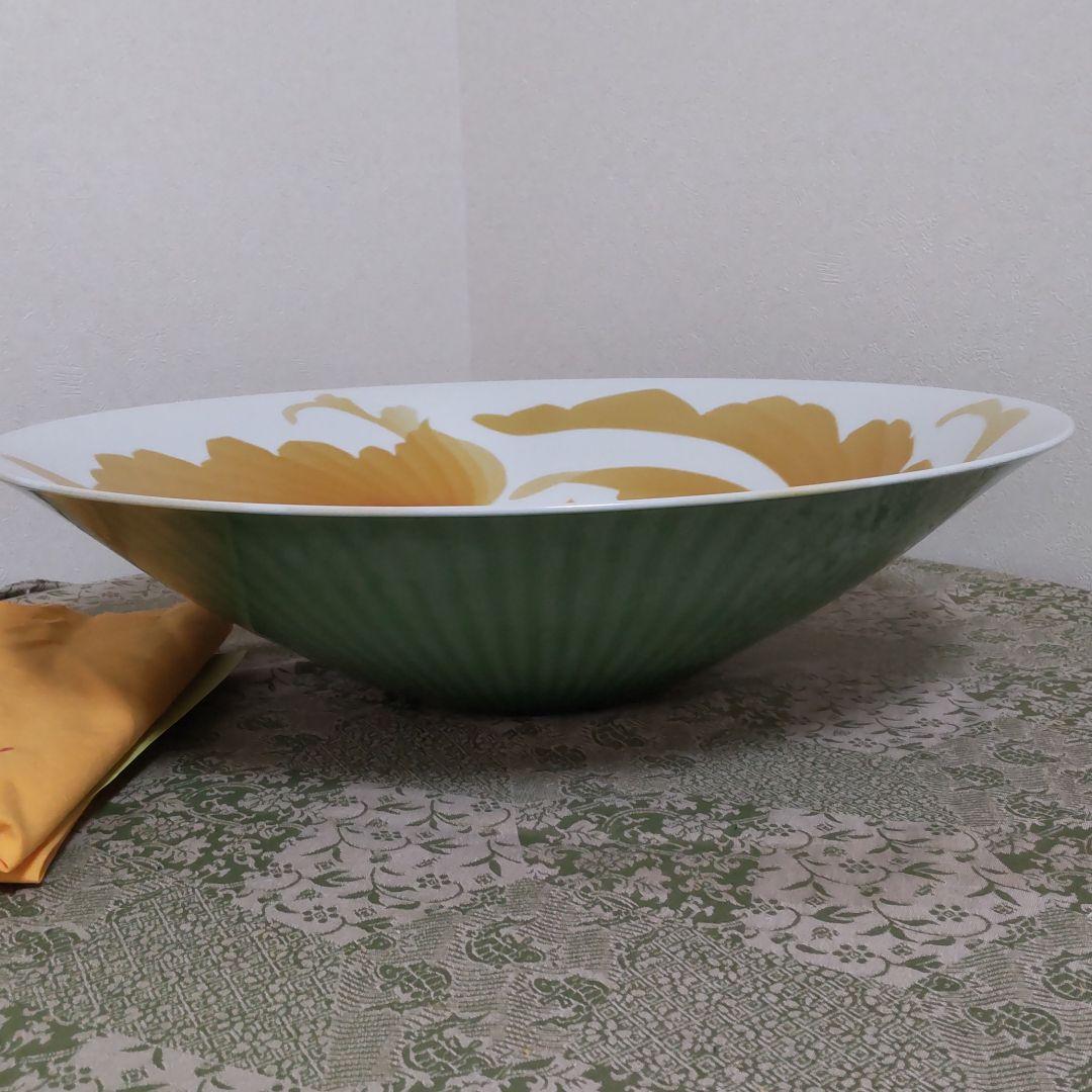 九谷焼作家　宮本雅夫作　【黃地紅彩金魚文鉢】【美術品】【芸術作品】