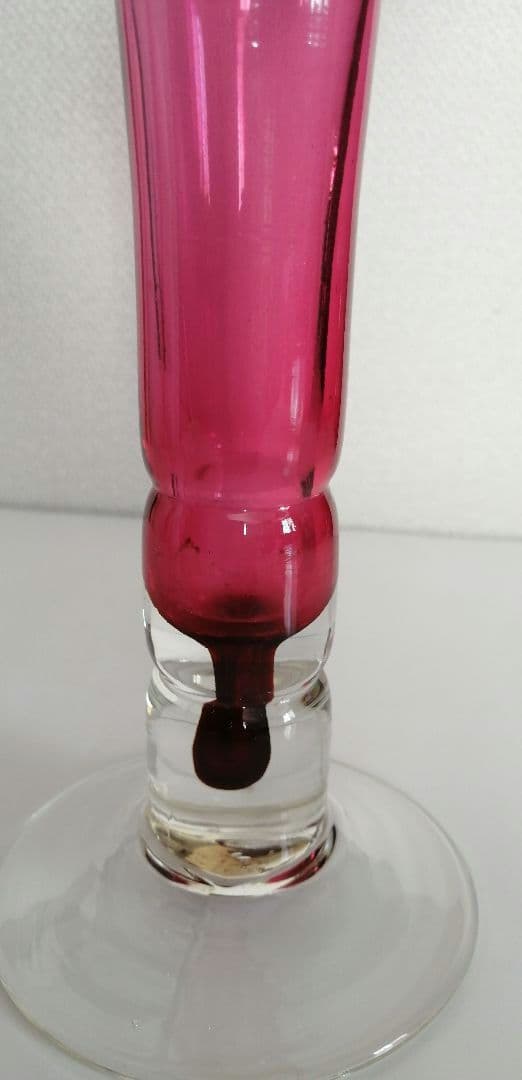 銅赤ガラス 花瓶