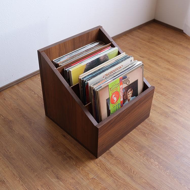 【2個】レコード lp 収納 ラック マガジンラック ボックス 日本製 完成品