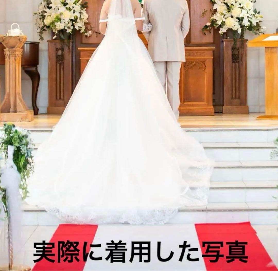 【着画あり】　ウェディングドレス　Aライン　7〜11号対応