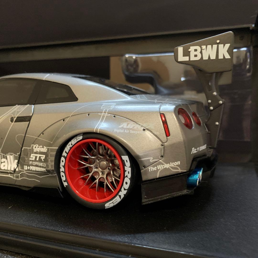 542 美品 GT-R R35 LBWKリバティウォーク 1/18ダイキャスト
