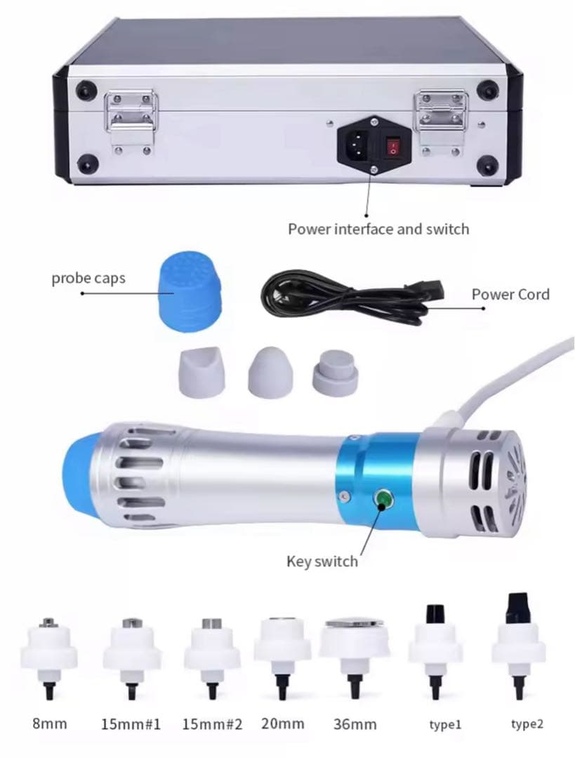 体外衝撃波 電気衝撃波マッサージ機 ポータブルケース付 腰痛 骨折 ED対策