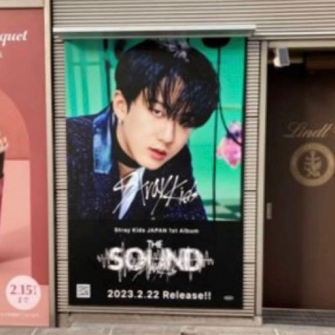 Stray Kids チャンビン 渋谷フラッグ 直筆サイン Stray Kids