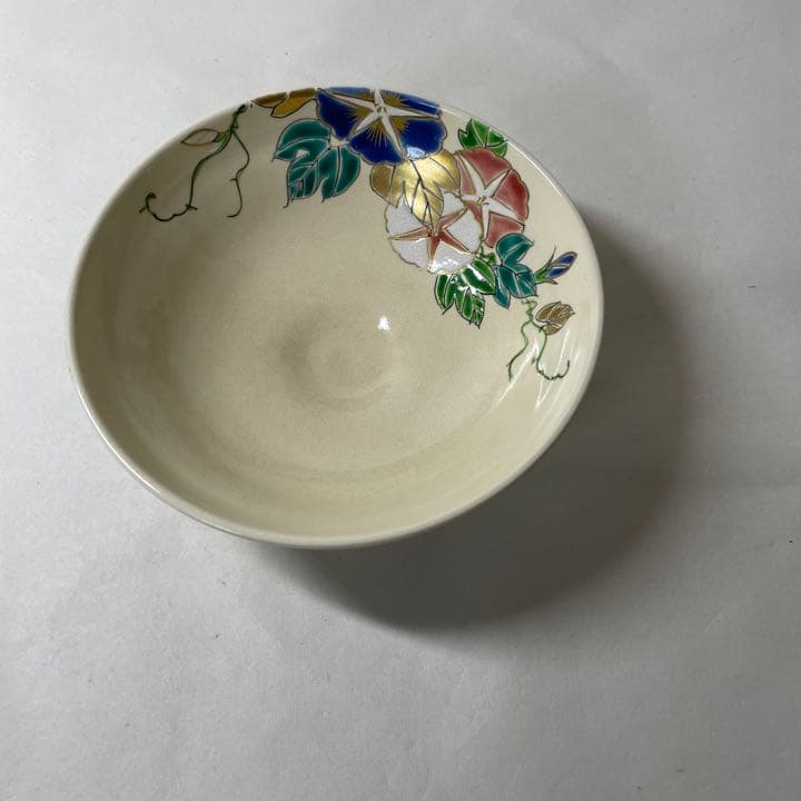 FNB76③ 壱休窯 仁清 平茶碗 朝顔 期間限定セール中