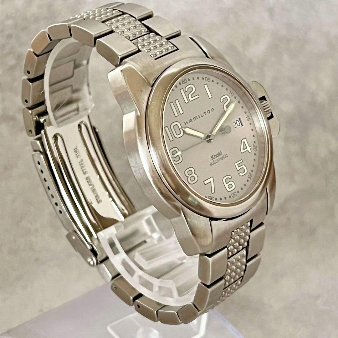 【とことこ】稼働良好 HAMILTON メンズ カーキ自動巻 裏スケデイト