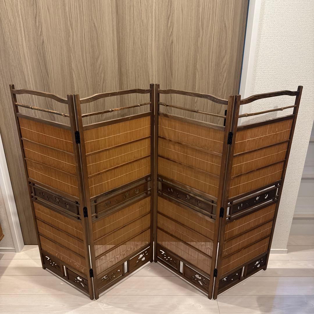 衝立 ファイヤースクリーン 昭 木製 レトロ 間仕切り パーテーション