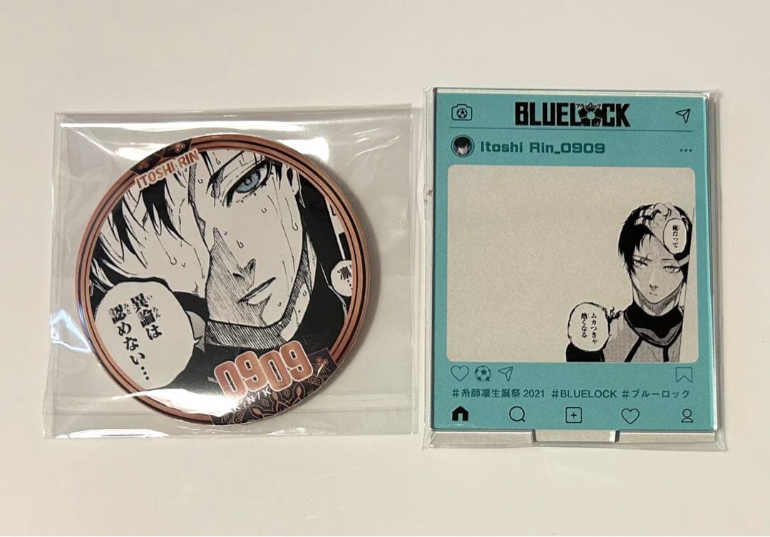 ブルーロック 糸師凛 プリンセスカフェ バースデー缶バッジ