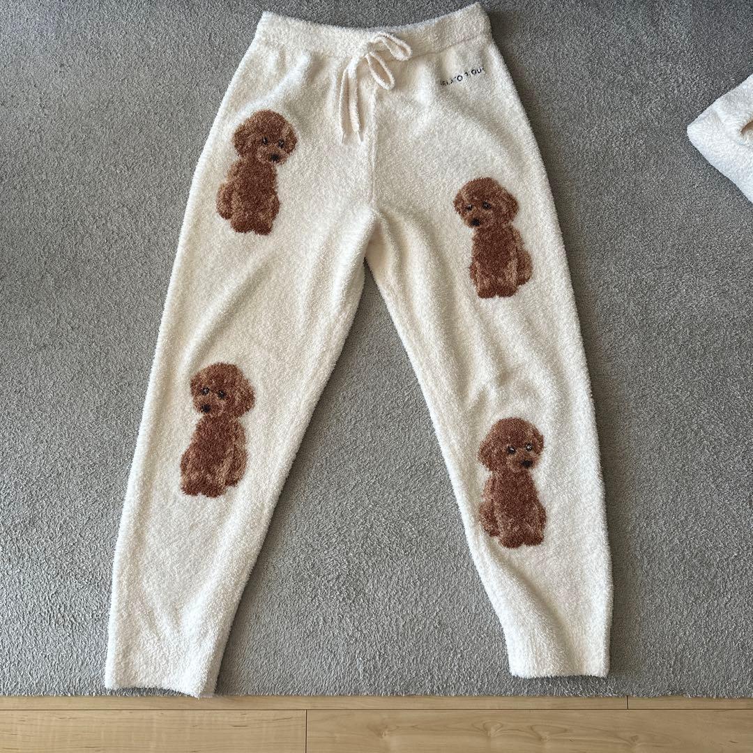 【少し訳あり】ジェラートピケ　ルームウェア トイプードル 上下セット❁