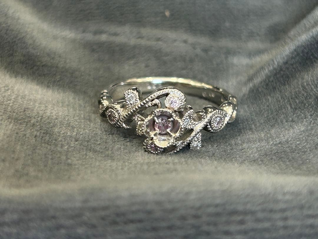 【最終値下げ】Pt900 ピンクダイヤモンドリング Fancy