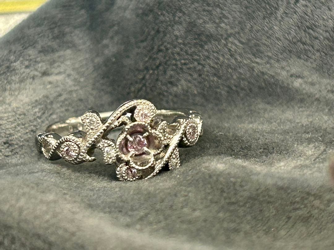 【最終値下げ】Pt900 ピンクダイヤモンドリング Fancy