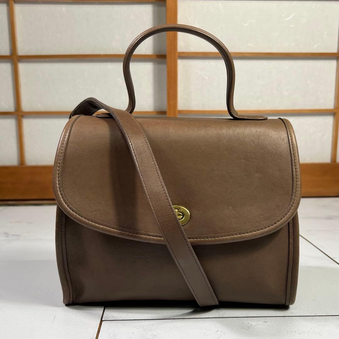 オールドコーチ ショルダーバッグ 2way ターンロック モカブラウン USA製