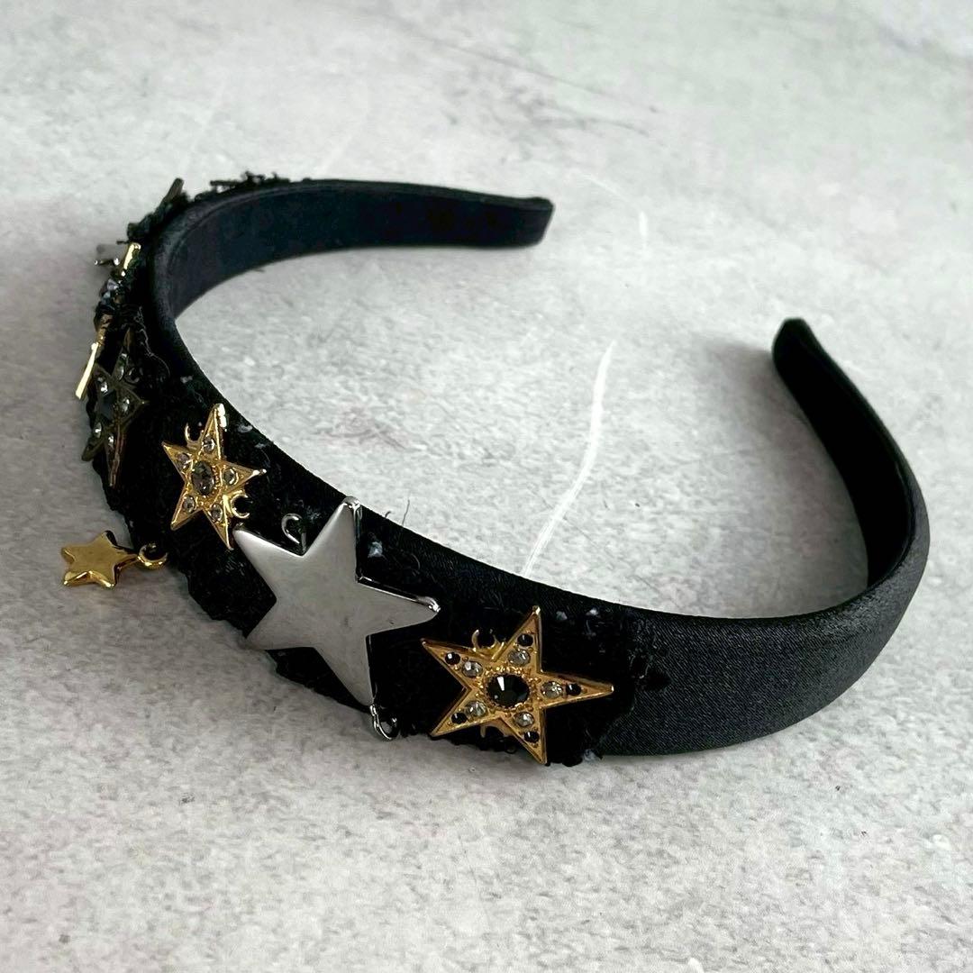 希少★ドルチェ＆ガッバーナ レース 星 カチューシャ ブラック レディース