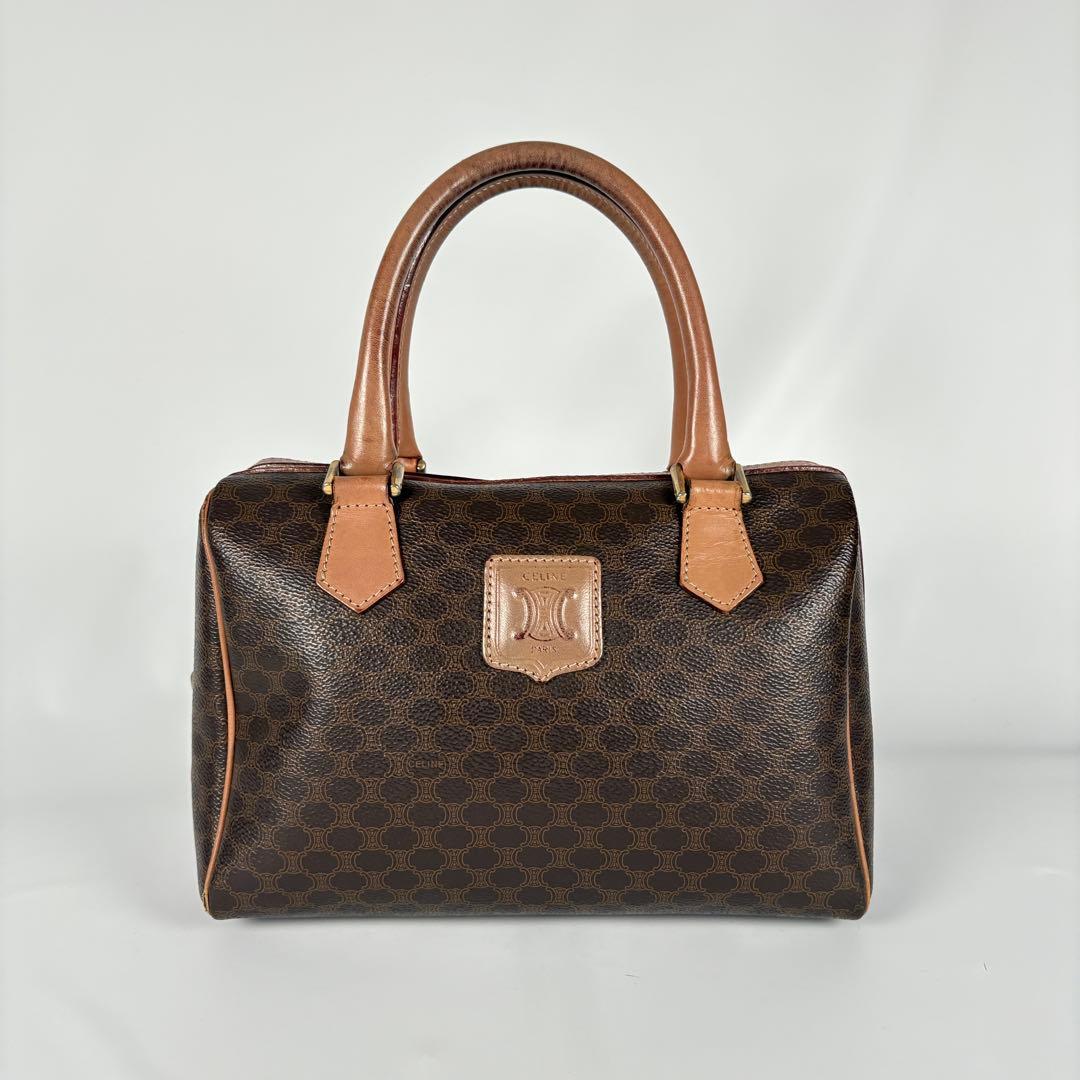 CELINE　ミニボストン　ハンドバッグ　マカダム ショルダー　2WAY　M13