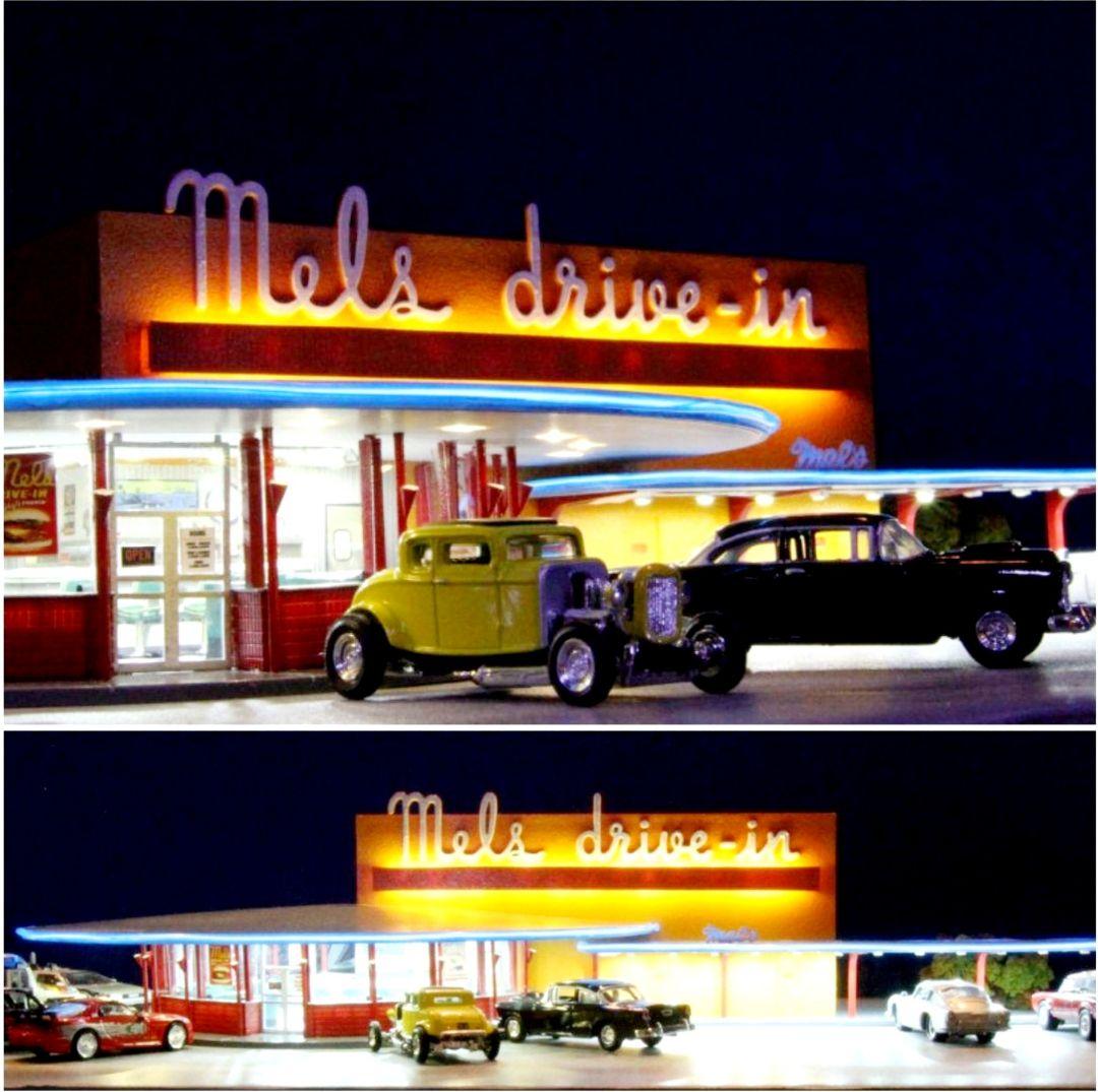 超希少！アメリカングラフィティー　メルズドライブイン　ミニカージオラマに♪　新品