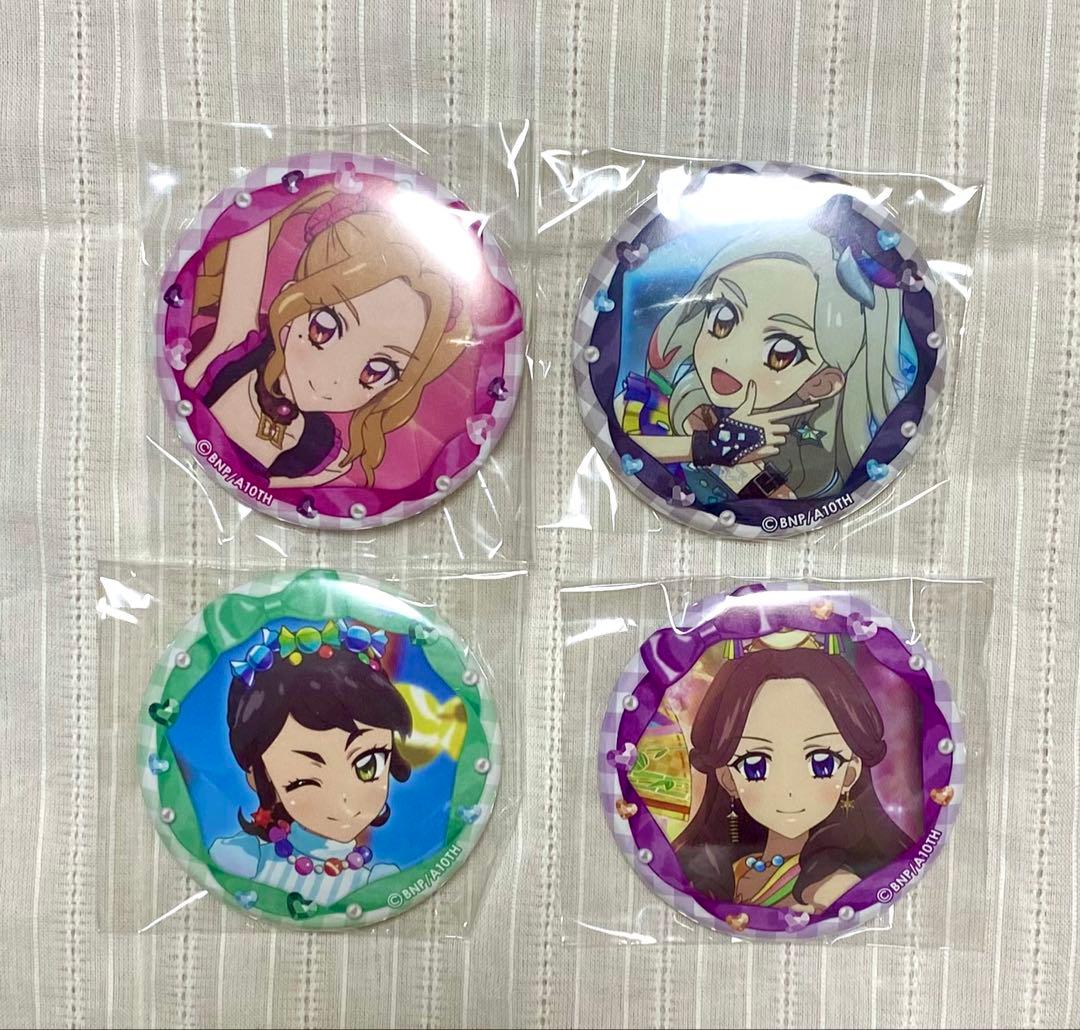 アイカツ stage缶バッジ 藤原みやび 神谷しおん 黒沢凛 大地のの