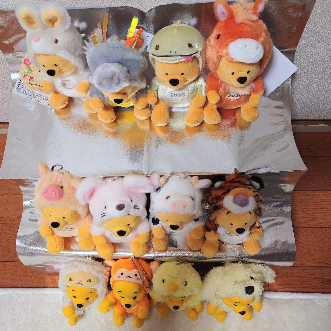プーさん　干支ぬいぐるみバッジ　１２種類　ＴＤＲ