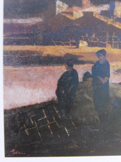 井上秀樹、【地平の朝】、希少な額装用画集より、新品額装付