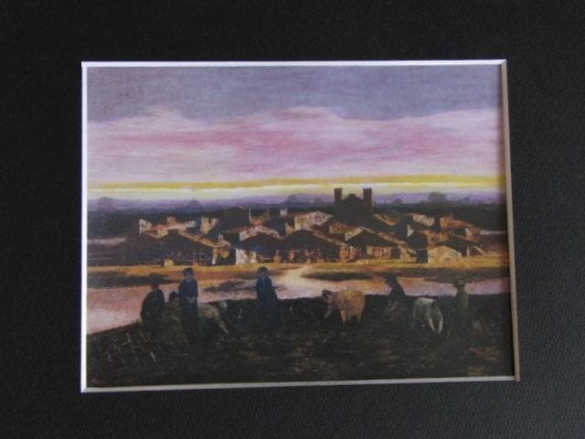 井上秀樹、【地平の朝】、希少な額装用画集より、新品額装付