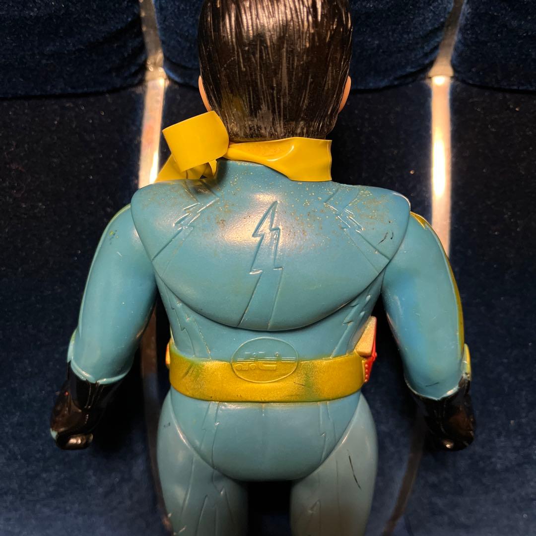 昭和レトロ ポピー イナズマン ソフビ 面無し 石森プロ 当時物 戦隊モノ