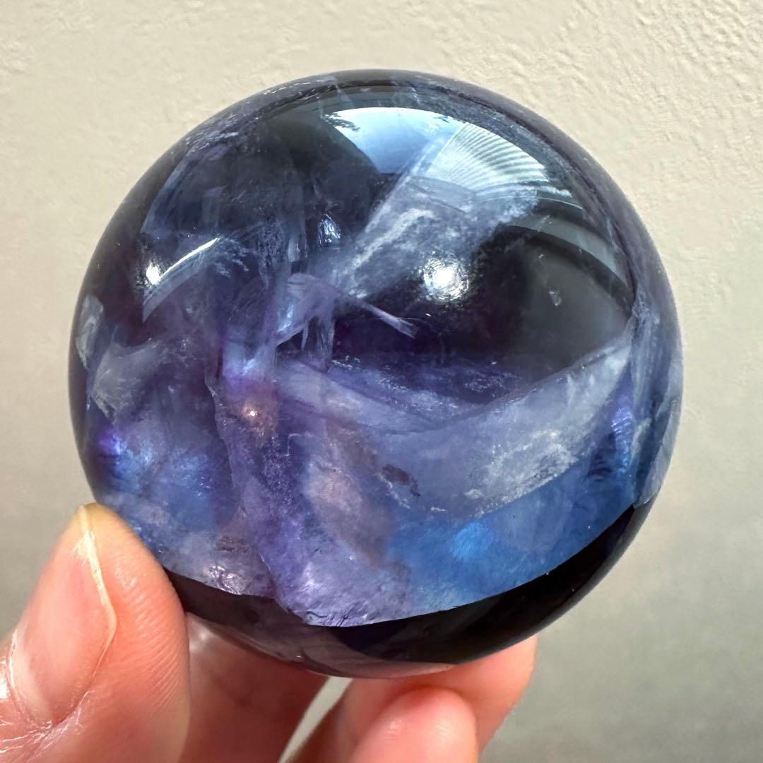 ブルーフローライト スフィア 4.8㎝ フローライト 透明感