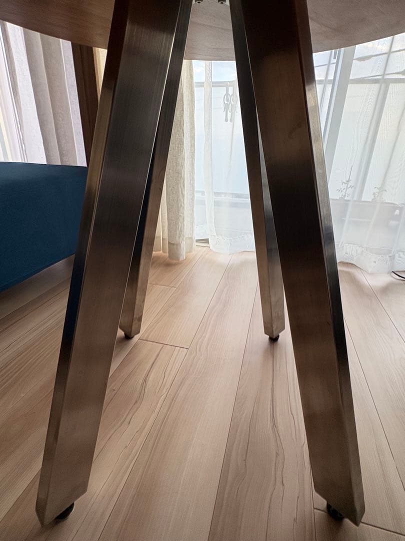 kanademono カフェテーブル　ステンレス脚　カナデモノ