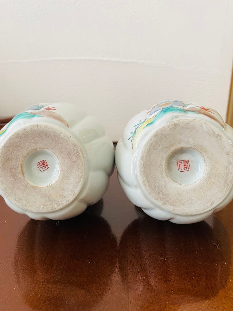 色絵瓢箪形柿右衛門様式 花鳥文徳利