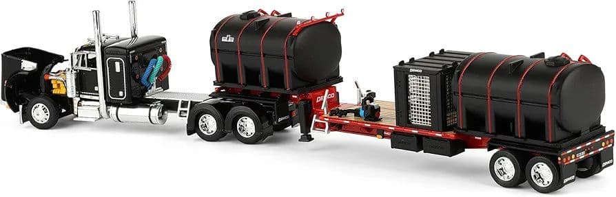 DCP ピータービルト379・ウィズ・デムコ・トレーラー(ブラック/レッド)